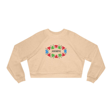 Cropped Pullover "Kikwetu" – Afrocentric Geometric Fleece Top