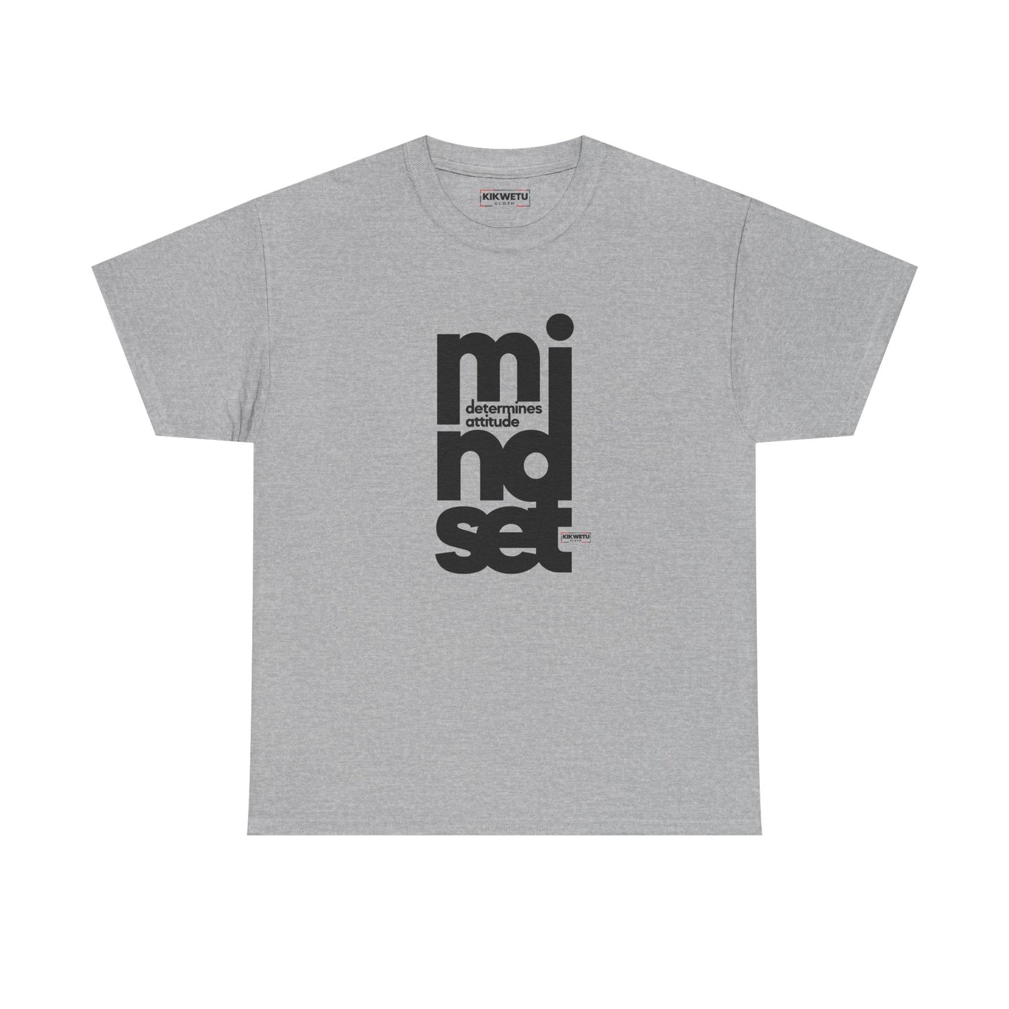Mindset Graphic Tee — Minimal Vertical "mindset" Typography Shirt