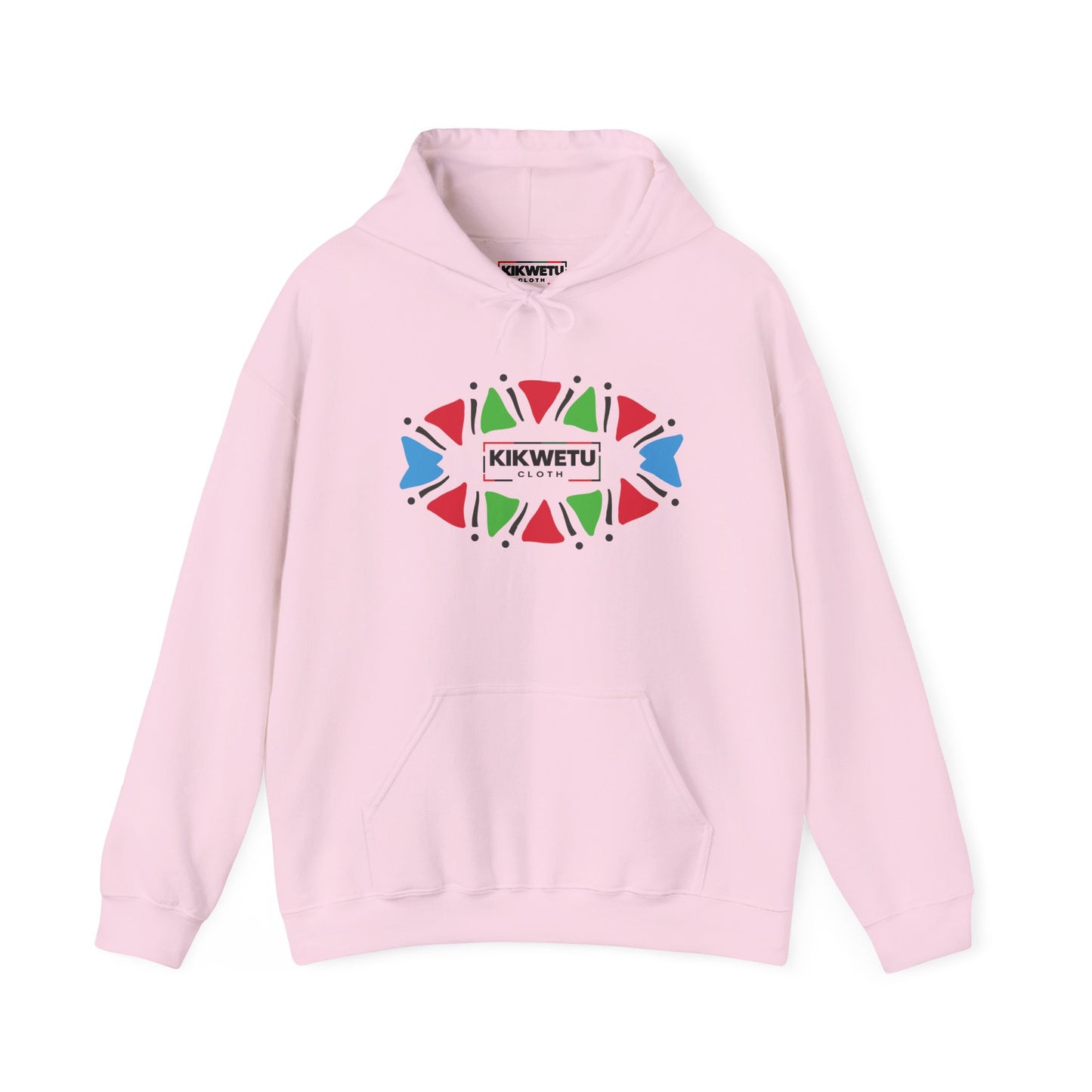 Kikuwetu Tribal Pattern Hoodie — Colorful Kenyan-Inspired Graphic Sweatshirt