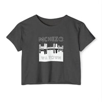 Festival Crop Top — "Mchezo Wa Town" Skyline Graphic Women's Crop Tee