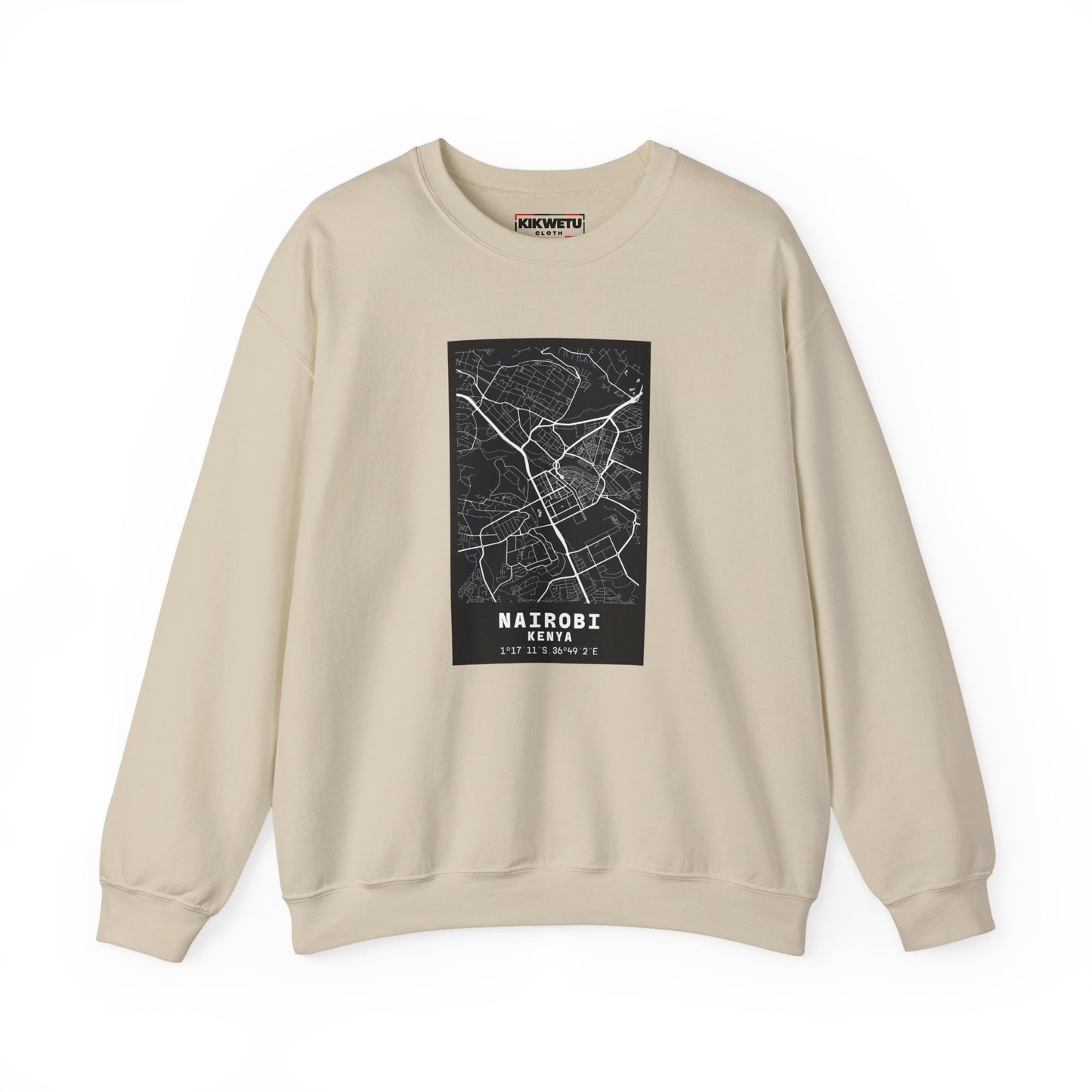 Nairobi city map Unisex Heavy Blend™ Crewneck Sweatshirt