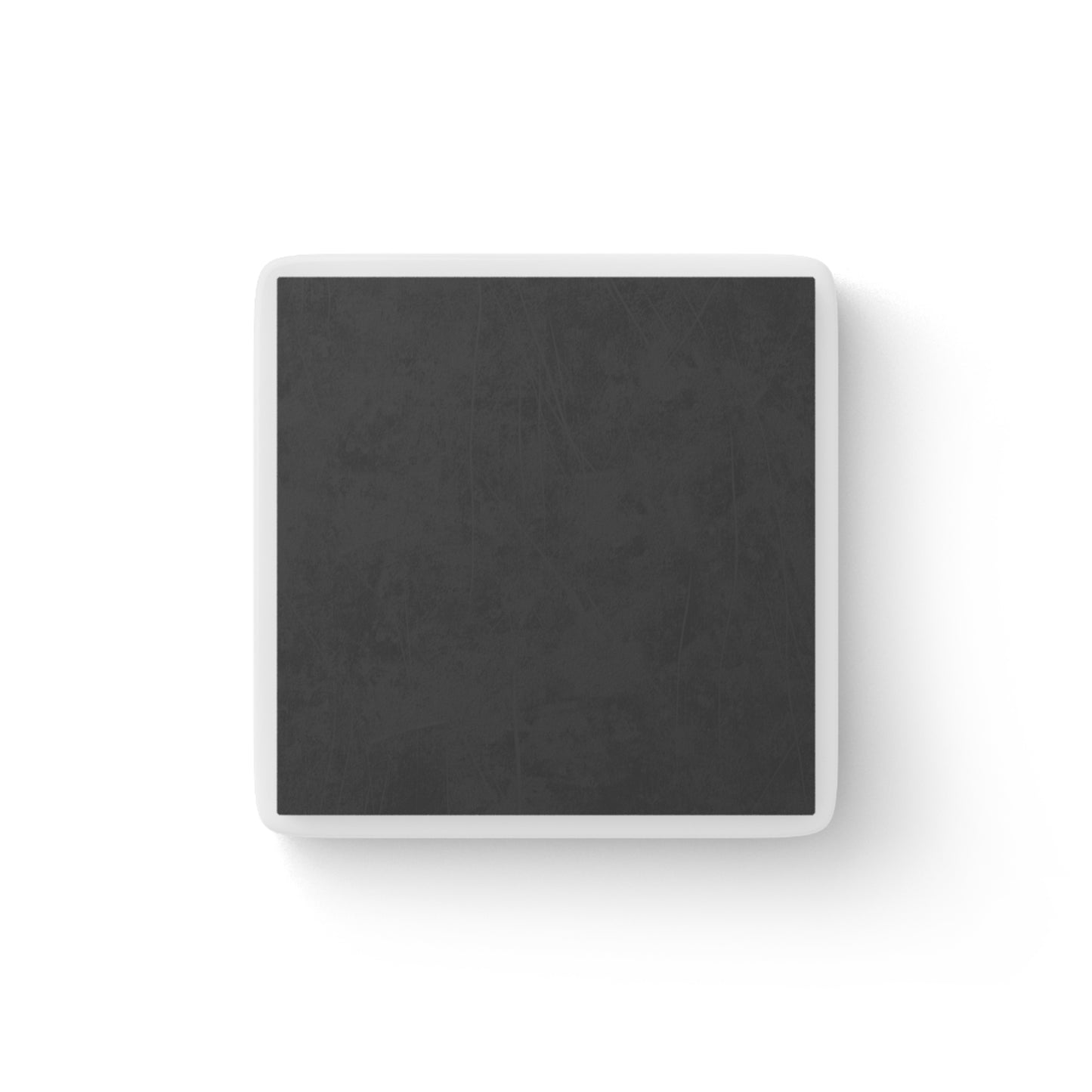 Kenya Map Porcelain Magnet — Black Typography Square Souvenir