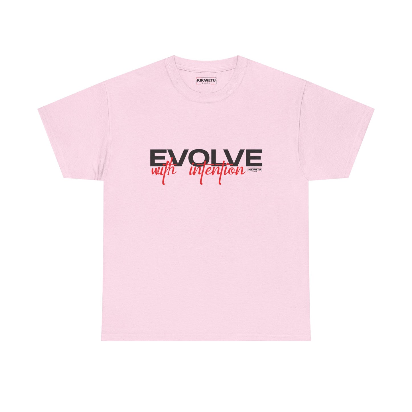 Evolve With Intention Tee — Motivational Graphic T‑Shirt