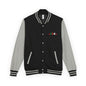 Letterman Jacket with Retro Red-Green Logo — Classic Varsity Style