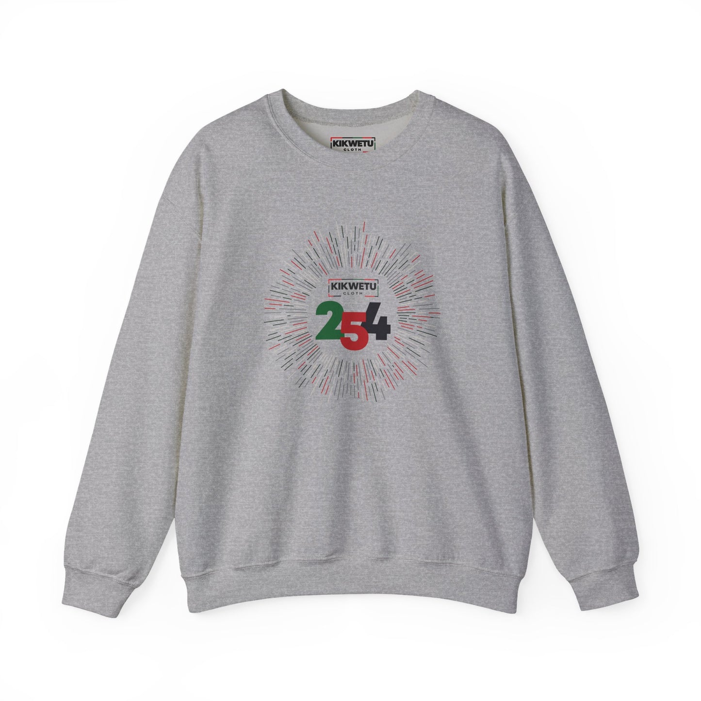 Kenya 254 Crewneck Sweatshirt — Patriotic Kenyan Flag Number Design