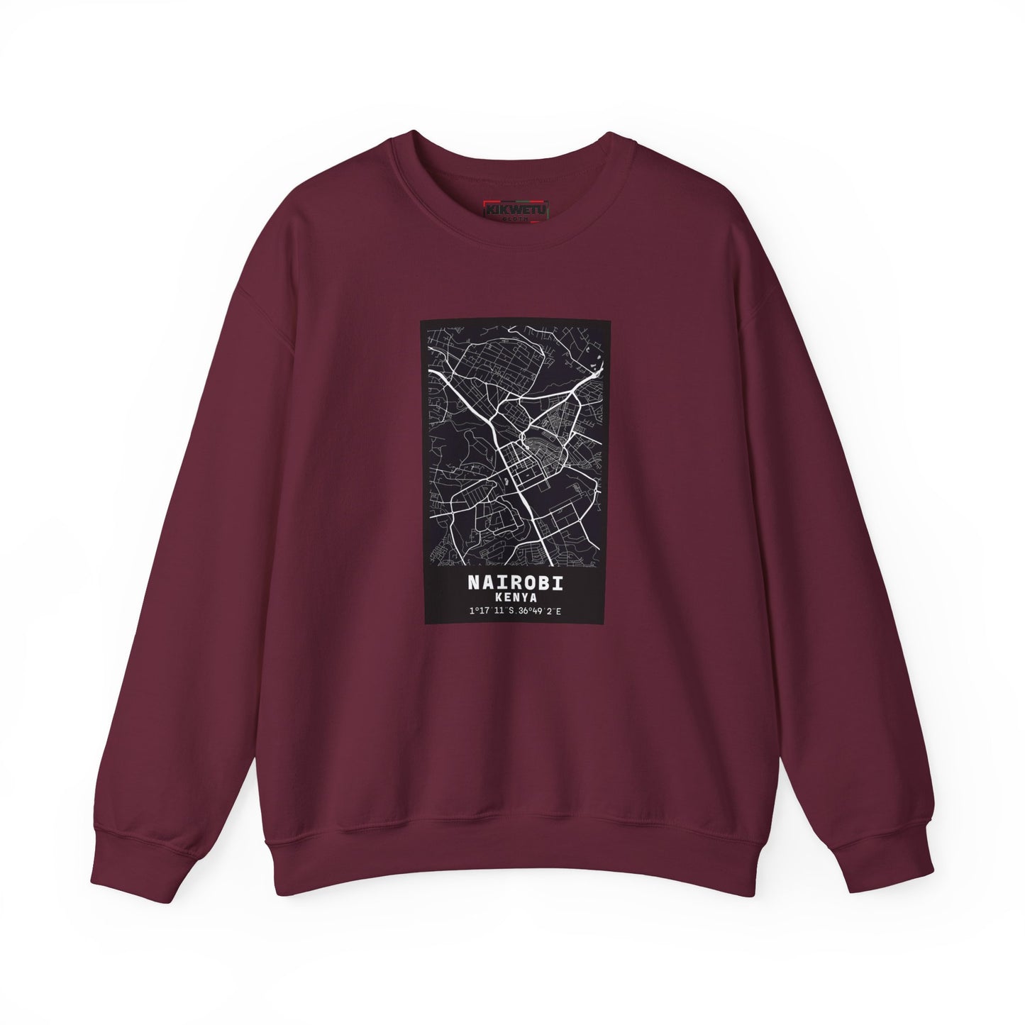Nairobi city map Unisex Heavy Blend™ Crewneck Sweatshirt
