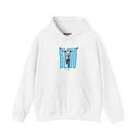 Hoodie — 'GEO' runner Graphic Hoodie with Striped Background