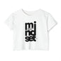 Mindset Crop Top — Vertical Bold Typography Women's Festival Tee