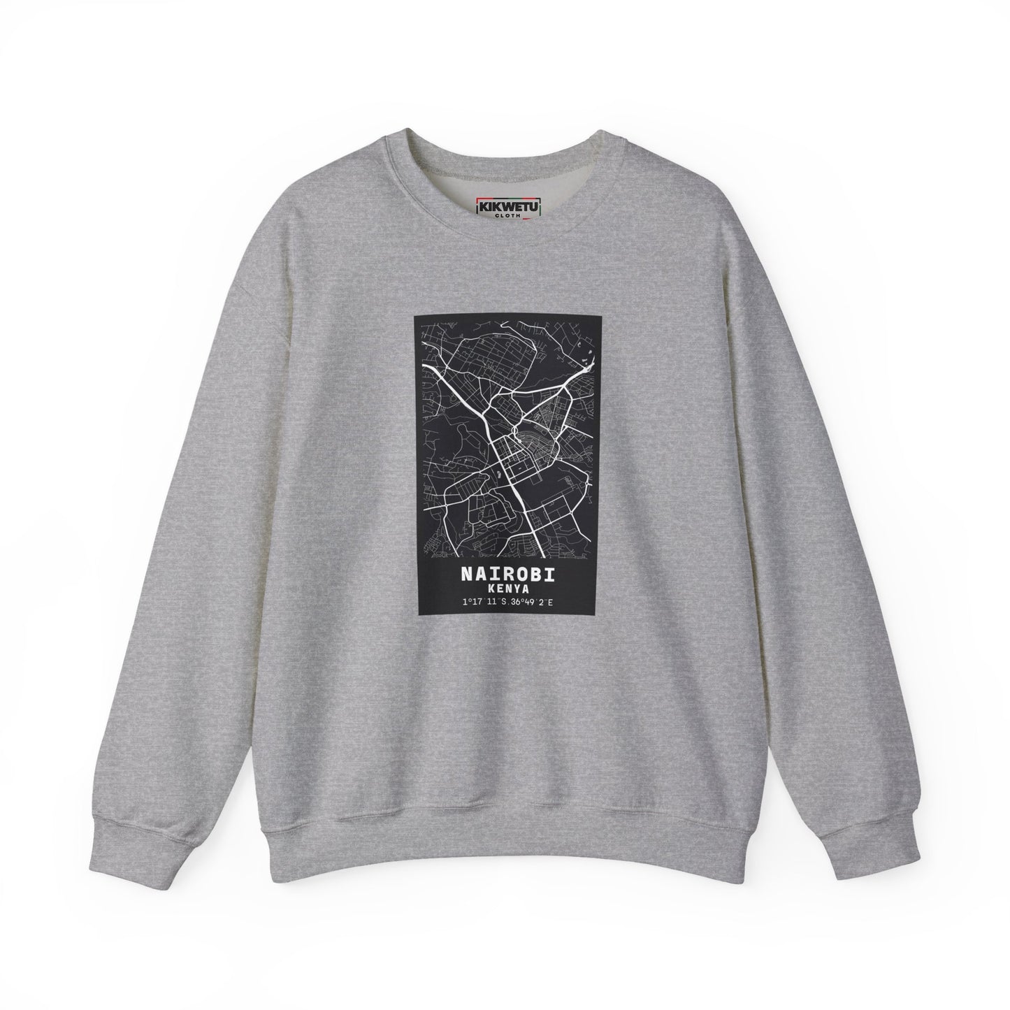 Nairobi city map Unisex Heavy Blend™ Crewneck Sweatshirt