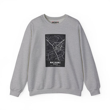 Nairobi city map Unisex Heavy Blend™ Crewneck Sweatshirt