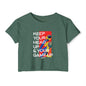 Festival Crop Top — "Keep Your Head Up & Your Game Up" Motivational Graphic