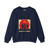 Kenya Safari Crewneck Sweatshirt — African Sunset Masai Design