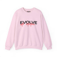 Crewneck Sweatshirt — "Evolve with Intention" Inspirational Graphic
