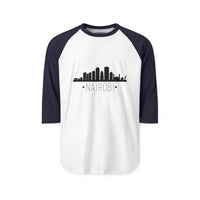 Nairobi Skyline Raglan Shirt — Cityscape Baseball Tee