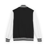 Letterman Jacket with Retro Red-Green Logo — Classic Varsity Style