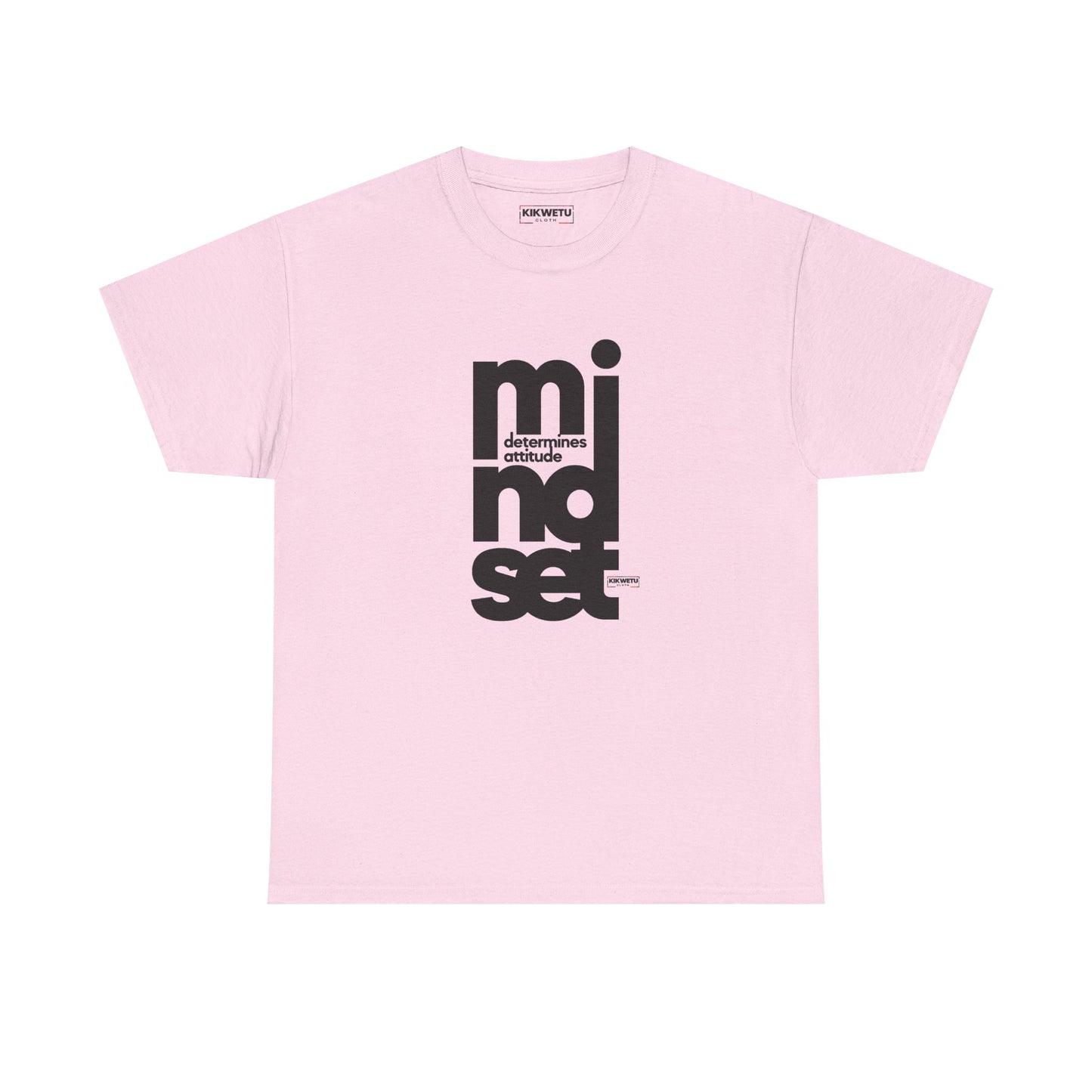 Mindset Graphic Tee — Minimal Vertical "mindset" Typography Shirt