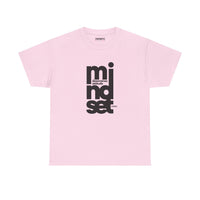 Mindset Graphic Tee — Minimal Vertical "mindset" Typography Shirt