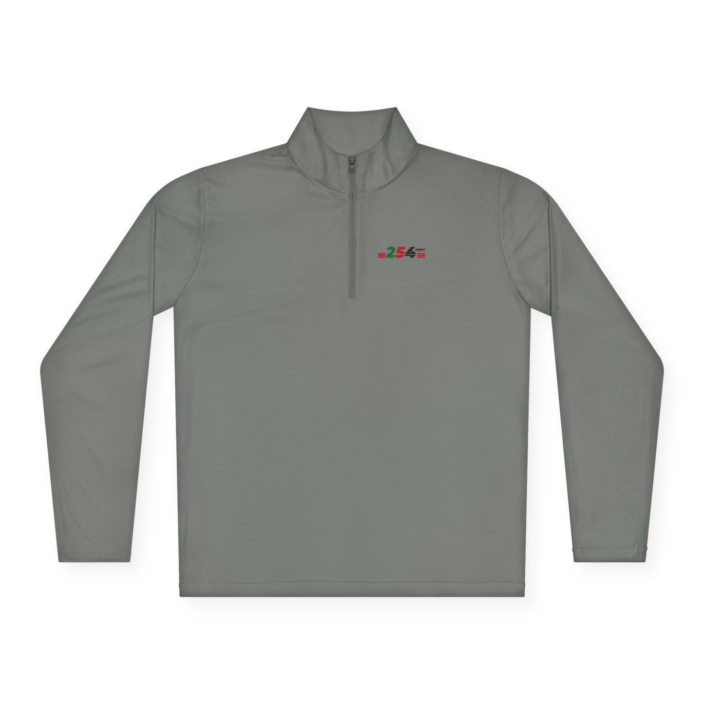 Quarter-Zip Pullover - Minimal '345' Embroidered Logo, White Casual Pullover