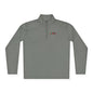 Quarter-Zip Pullover - Minimal '345' Embroidered Logo, White Casual Pullover