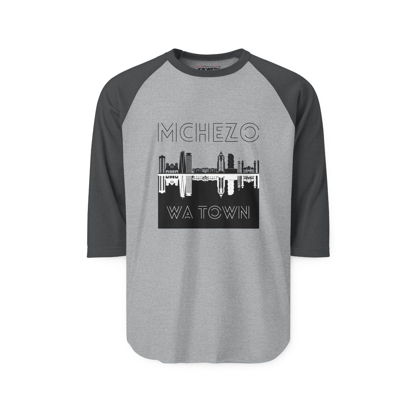 McHezo Wa Town Raglan Shirt — City Skyline Baseball Tee