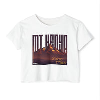 Mt. Kenya Sunrise Crop Top — Women's Festival Graphic Tee with Coordinates