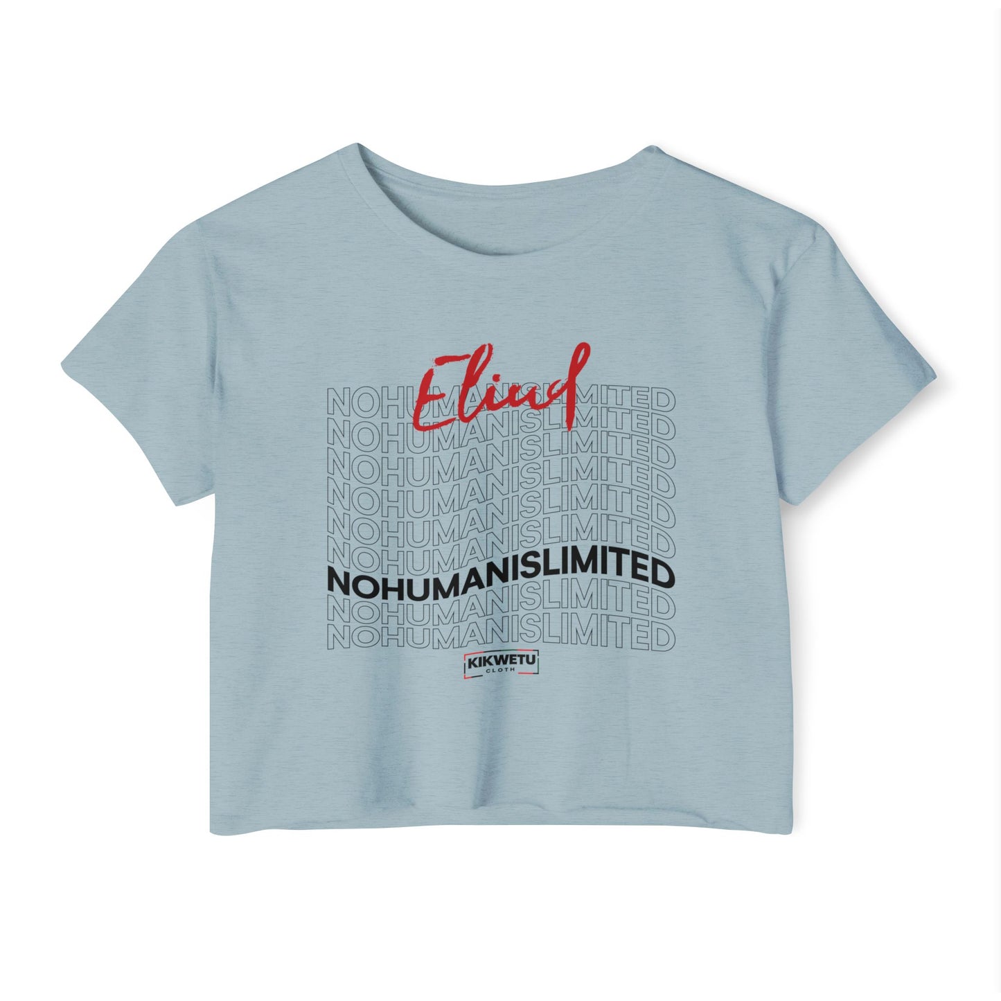 Crop Top —Eliud ''No Human Is Limited'' Graphic Festival Tee