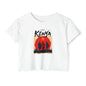 Kenya Sunset Crop Top — Tribal Silhouette Festival Tee