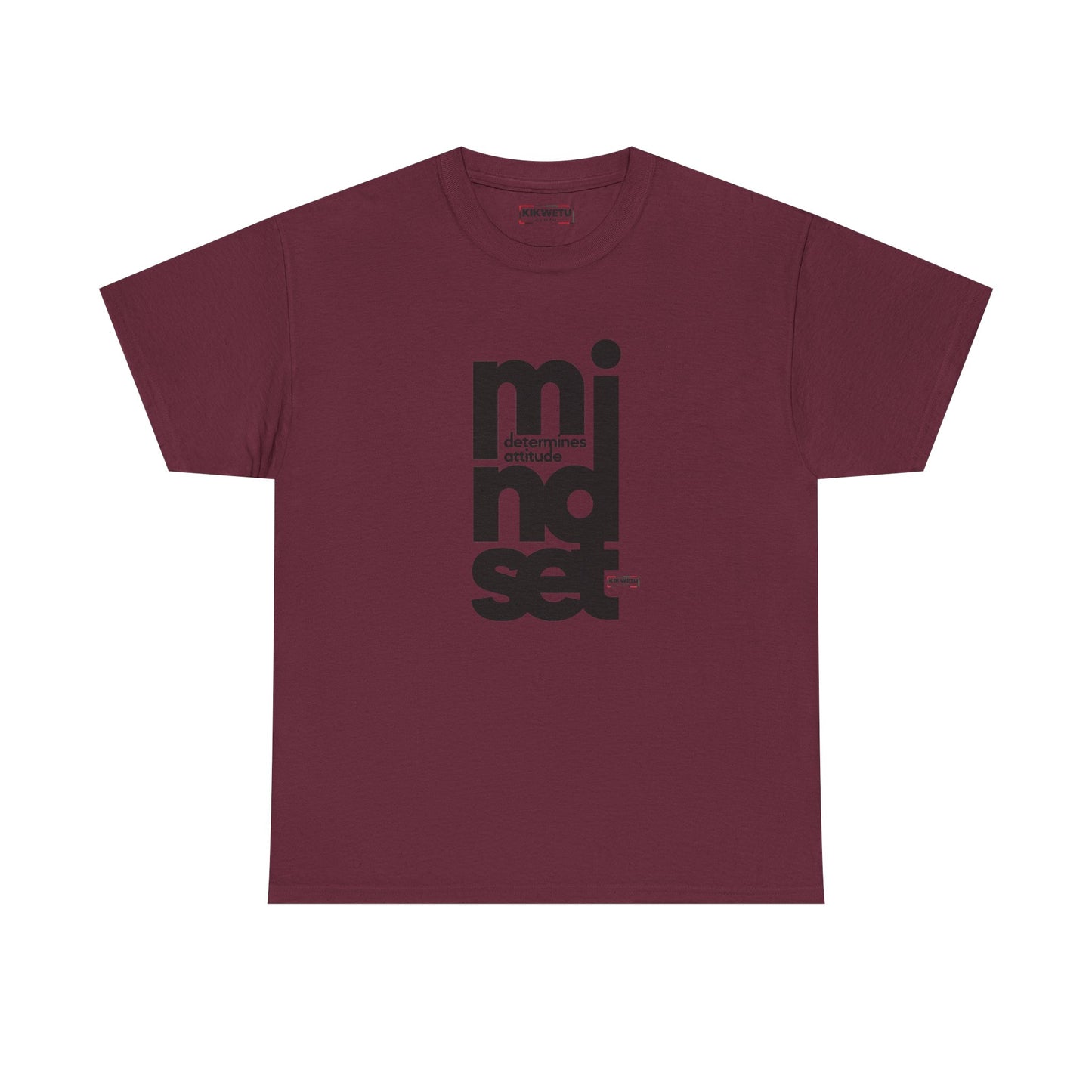 Mindset Graphic Tee — Minimal Vertical "mindset" Typography Shirt