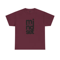 Mindset Graphic Tee — Minimal Vertical "mindset" Typography Shirt