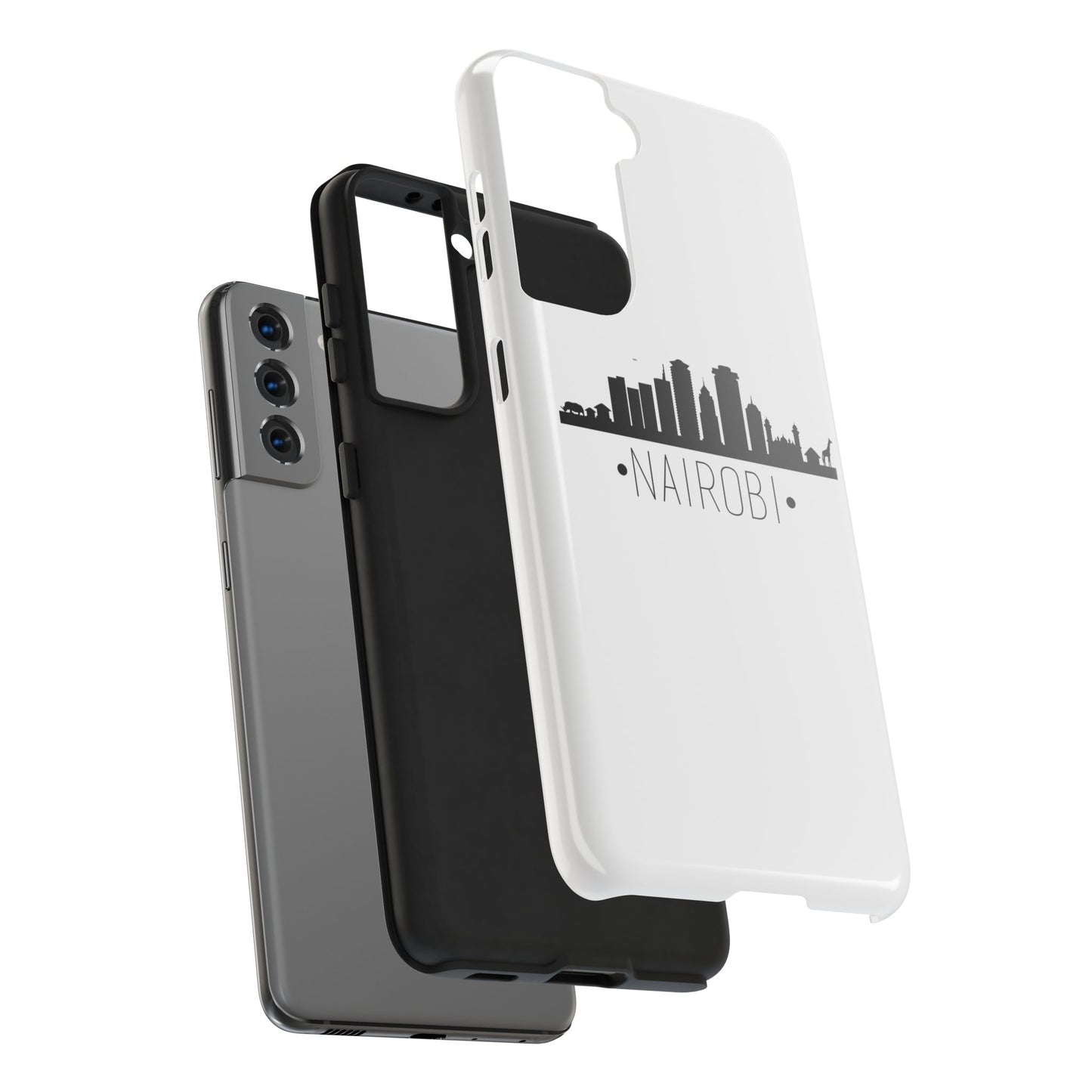 Nairobi Skyline Tough Phone Case — Minimal City Silhouette Protective Cover
