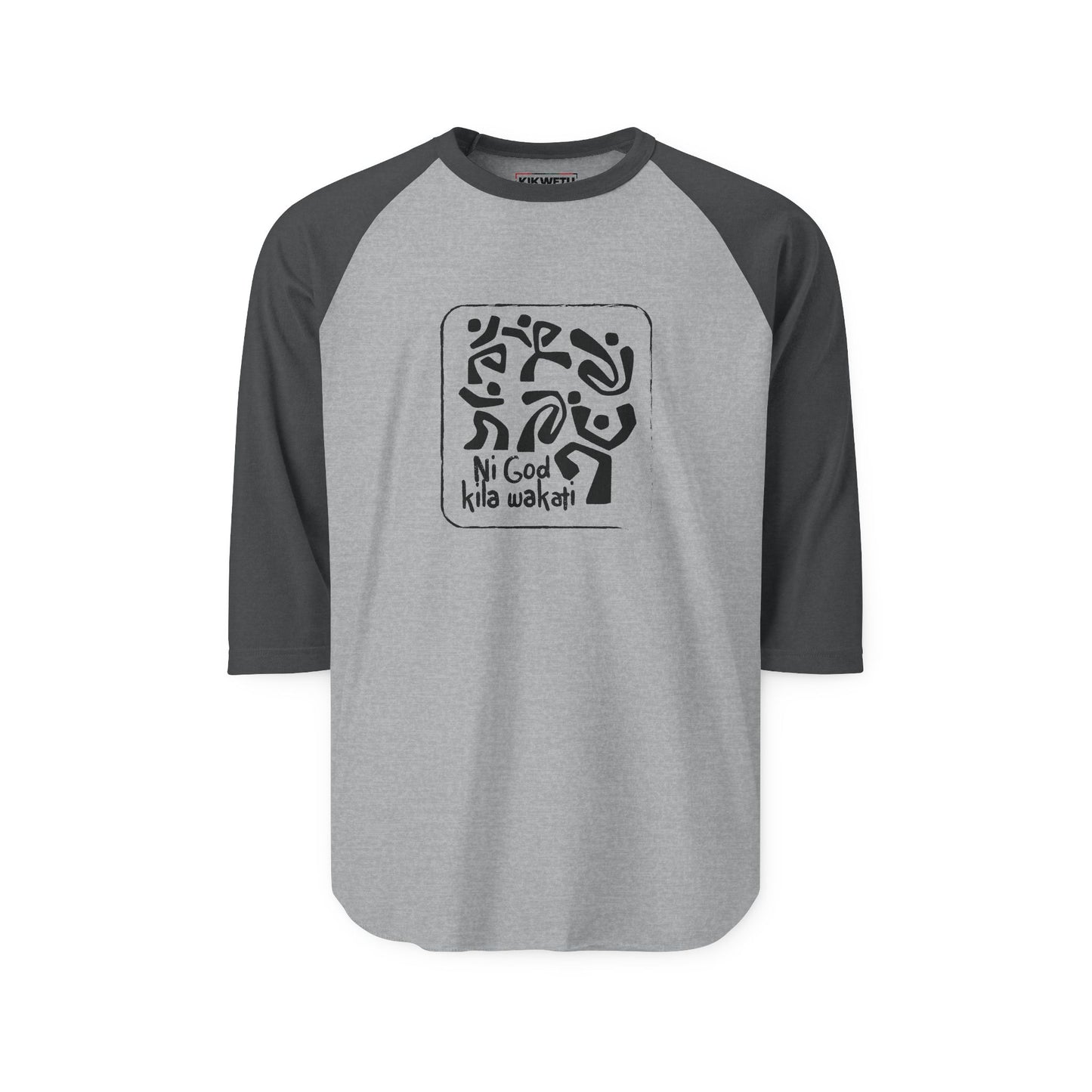 Raglan Shirt — Ni God Kita Wakati Calligraphy Baseball Tee