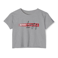 Stay humble Crop Top — Women's Festival Graphic Tee