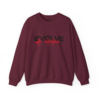 Crewneck Sweatshirt — "Evolve with Intention" Inspirational Graphic