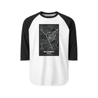 Nairobi Map Raglan Shirt — Vintage City Street Map Baseball Tee