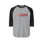 Stay Humble Raglan Shirt — Black & White 3/4 Sleeve Baseball Tee