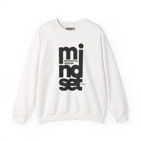 Mindset Crewneck Sweatshirt — "Mindset Determines Attitude" Minimal Typography