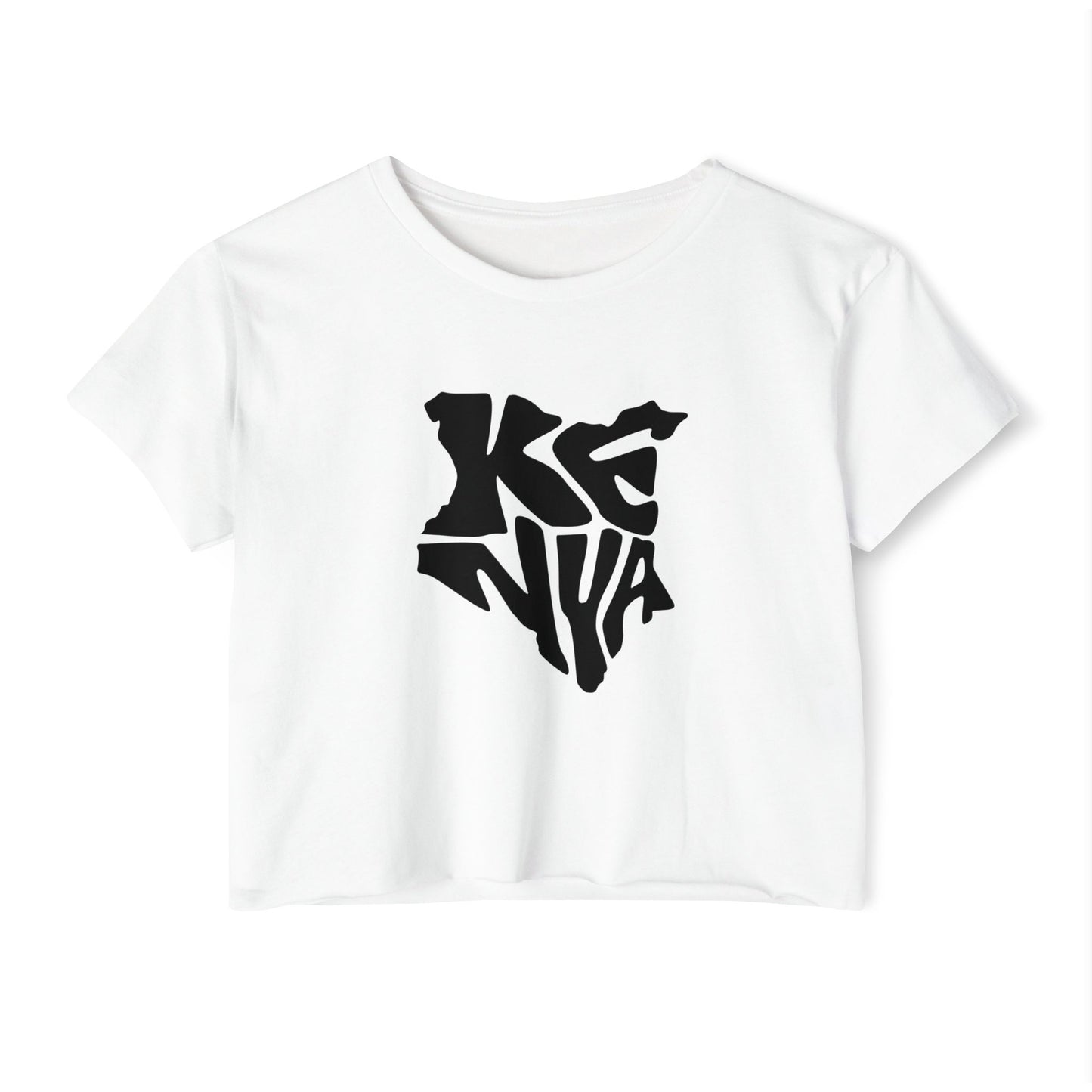 Kenya Map Crop Top — Women's Festival Graphic Tee