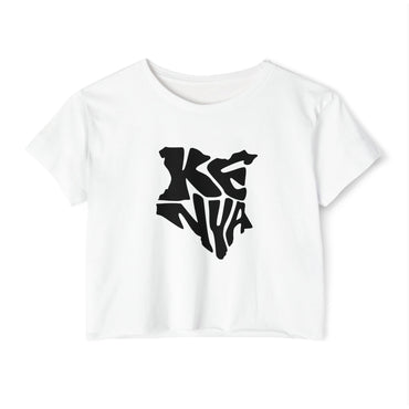 Kenya Map Crop Top — Women's Festival Graphic Tee