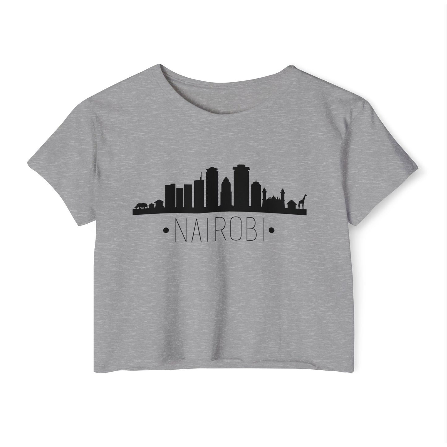 Nairobi Skyline Crop Top — Women's City Skyline Tee