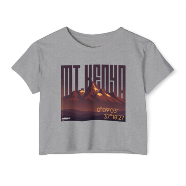 Mt. Kenya Sunrise Crop Top — Women's Festival Graphic Tee with Coordinates