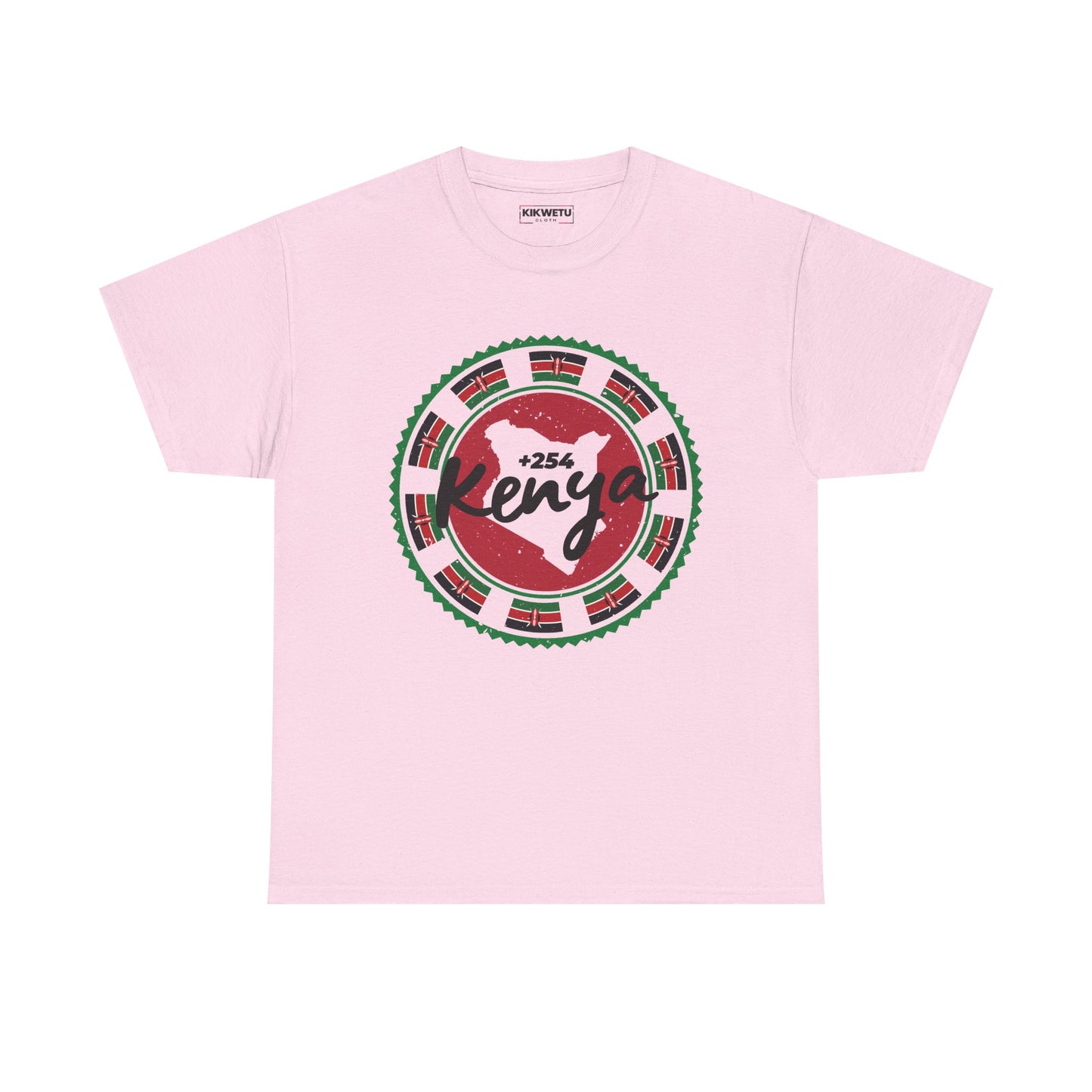 Kenya 254 Circle Graphic Tee — Kenyan Flag Emblem T-Shirt