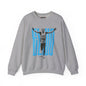 Crewneck Sweatshirt — Vintage Marathon Runner Graphic in Blue