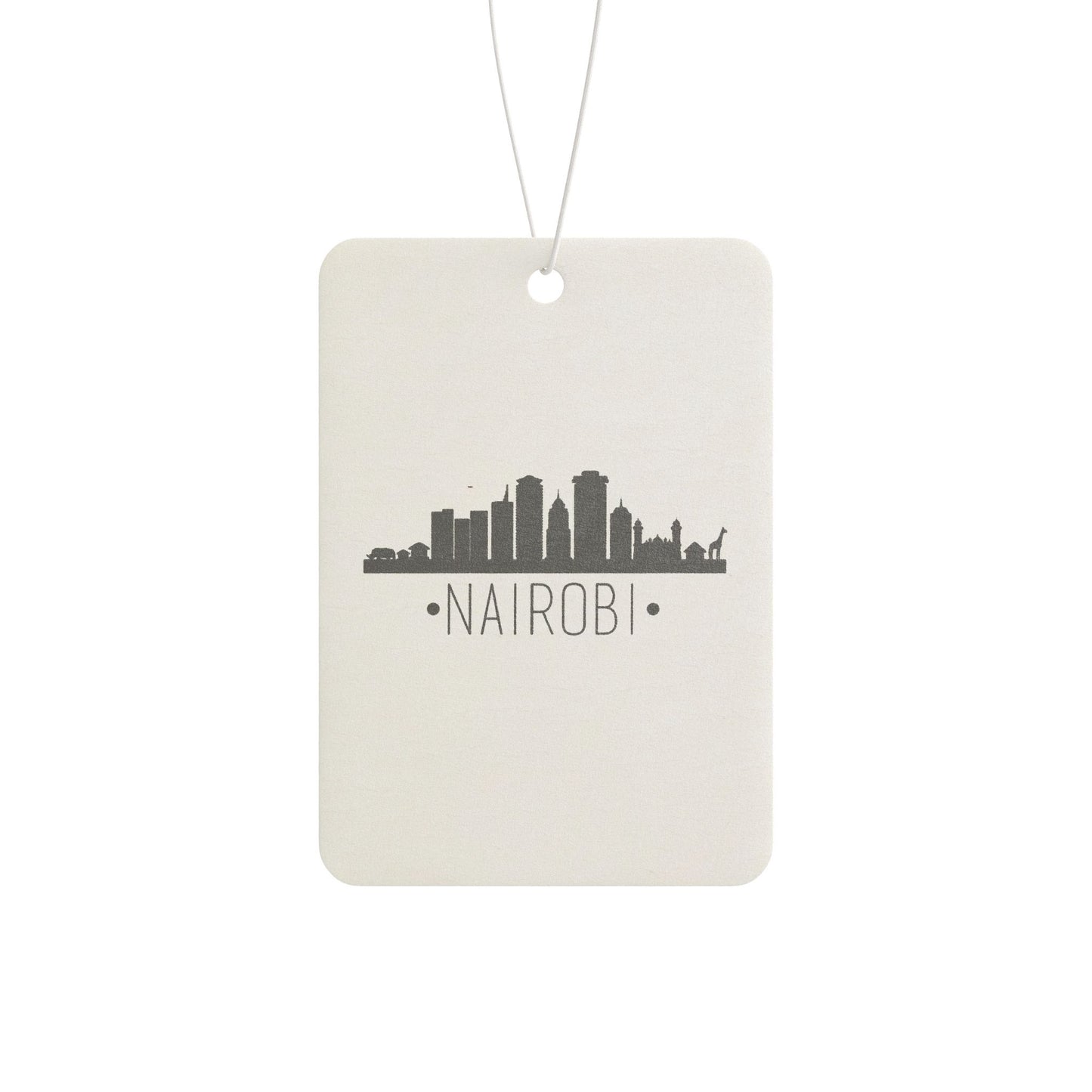 Nairobi Skyline Car Air Freshener — Cityscape Scented Ornament
