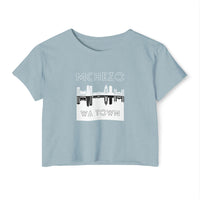 Festival Crop Top — "Mchezo Wa Town" Skyline Graphic Women's Crop Tee