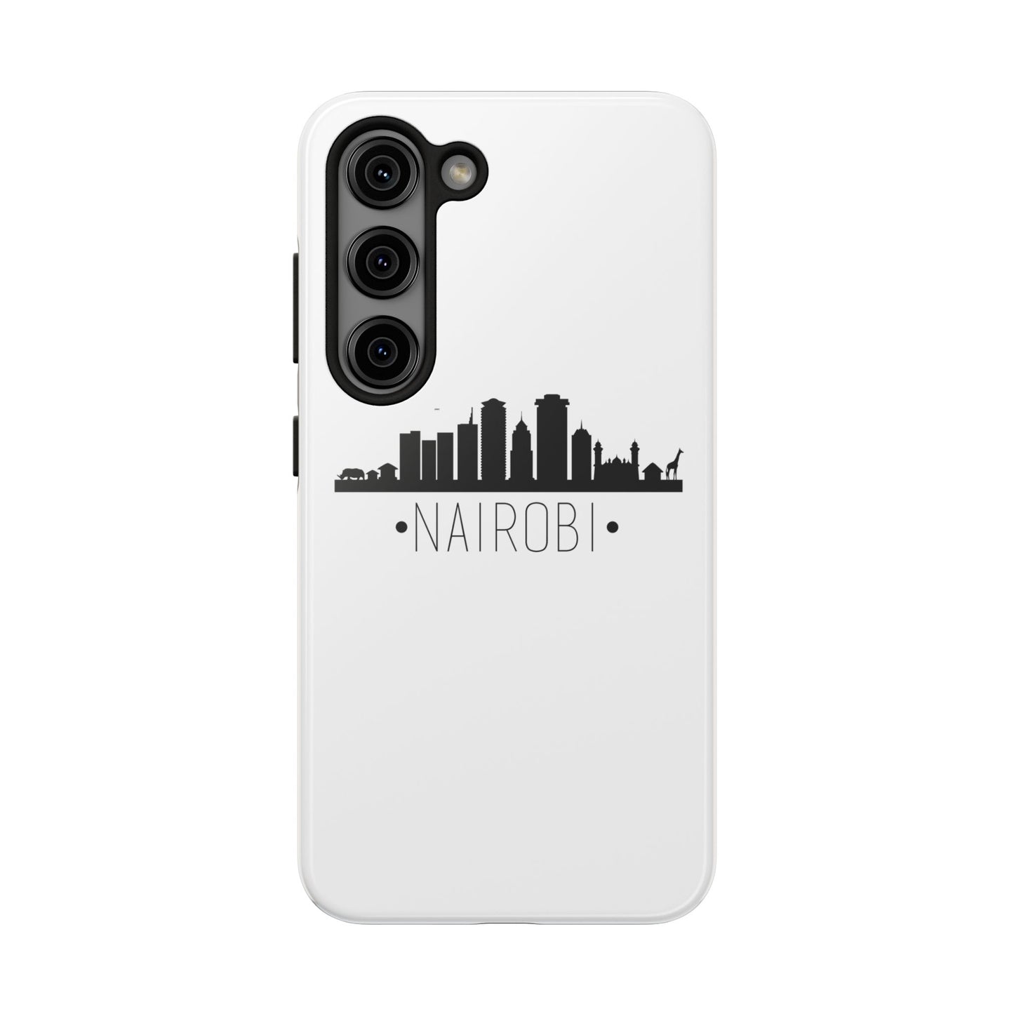 Nairobi Skyline Tough Phone Case — Minimal City Silhouette Protective Cover
