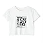 Festival Crop Top — Black Tribal Graphic "Ni God kila wakati"