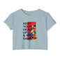 Crop Top — "Keep Your Head Up & Your Game Up" Motivational Festival Tee