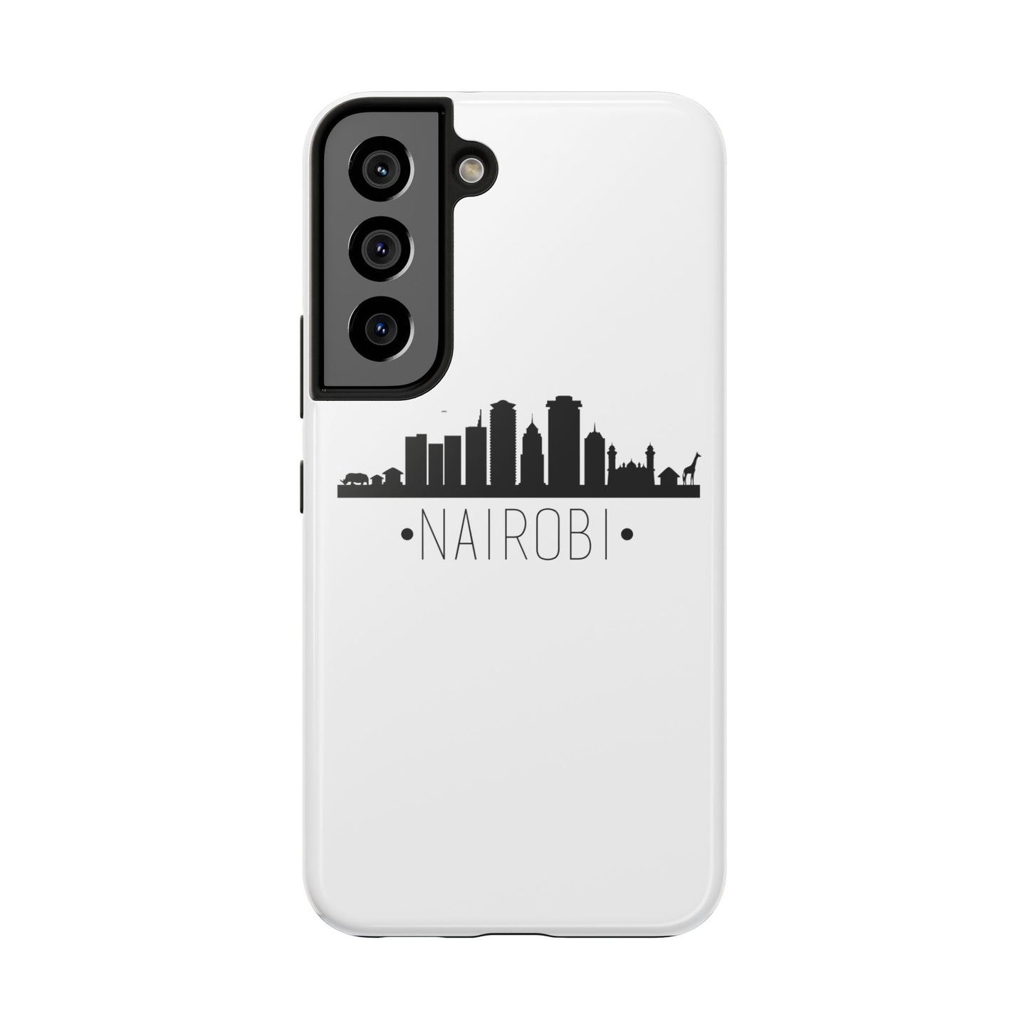 Nairobi Skyline Tough Phone Case — Minimal City Silhouette Protective Cover