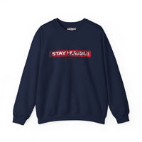 Stay Humble Crewneck Sweatshirt — Minimal White Motivational Pullover