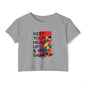 Crop Top — "Keep Your Head Up & Your Game Up" Motivational Festival Tee